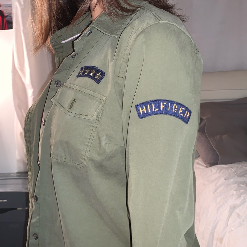 tommy hilfiger green jacket